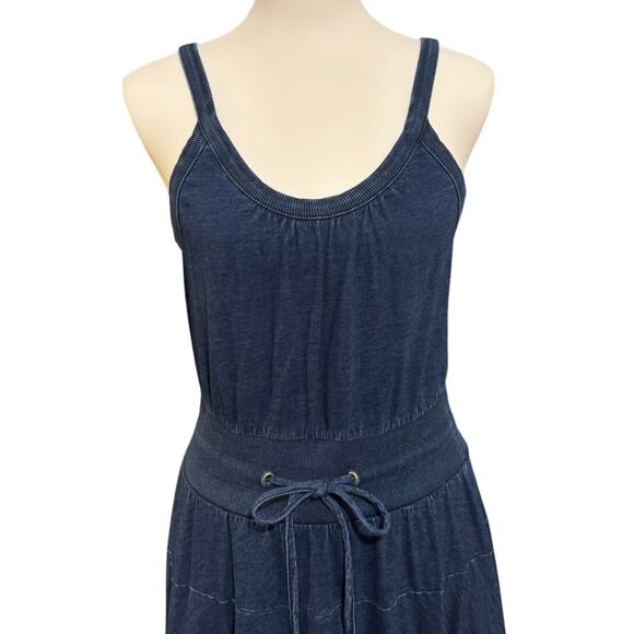 Marc by Marc Jacobs Blue Cotton Tank Dress Tiered Flared Skirt Size Medium - Picture 3 of 9